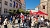 Rote Fahnen, streitbare Reden - auf dem Rathausplatz kam man heute zum 1. Mai zusammen